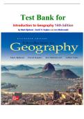 Test Bank for Introduction to Geography 16th Edition by Mark Bjelland &comma; David H&period; Kaplan and Jon Malinowski isbn-9781260364132