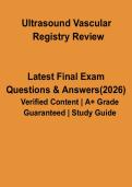 Ultrasound Vascular Registry Review Study Guide &vert; RVT Questions & Answers PDF