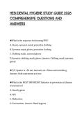 HESI DENTAL HYGIENE STUDY GUIDE 2026&NewLine;COMPREHENSIVE QUESTIONS AND&NewLine;ANSWERS