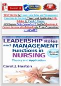 TEST BANK &ndash; Leadership Roles and Management Functions in Nursing&colon; Theory and Application&comma; 11th Edition by Carol J&period; Huston &vert; Updated 2026&sol;2027