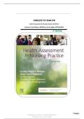 COMPLETE TEST BANK FOR Health Assessment for Nursing Practice 8th Edition by Susan Fickertt Wilson PhD RN Jean Foret Giddens PhD RN FAAN&NewLine;