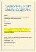 WGU D027 OBJECTIVE ASSESSMENT &lpar;OA&rpar; EXAM 2026&sol;2027 AND STUDY GUIDE COMPLETE ACCURATE TEST APPROVED QUESTIONS AND CORRECT ANSWERS WITH DETAILED RATIONALES &lpar;100&percnt; CORRECT VERIFIED SOLUTIONS&rpar; LATEST UPDATED VERSION 2026 EDITION &vert;GUARANTEED PASS A&plus;
