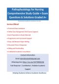 Pathophysiology for Nursing Comprehensive Study Guide &plus; Exam Questions & Solutions Graded A&plus;&period;
