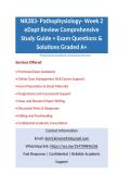 NR283- Pathophysiology- Week 2 eDapt Review Comprehensive Study Guide &plus; Exam Questions & Solutions Graded A&plus;
