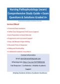 Nursing Pathophysiology &lpar;exam&rpar; Comprehensive Study Guide &plus; Exam Questions & Solutions Graded A&plus;