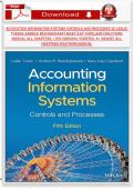 Solutions Manual for Accounting Information Systems&colon; Controls and Processes&comma; 3rd Edition &ndash; Leslie Turner&comma; Andrea Weickgenannt & Mary Kay Copeland &lpar;All Chapters&comma; Verified&comma; A&plus; Grade&rpar;