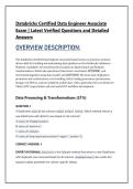 Databricks Certified Data Engineer Associate &NewLine;Exam &vert; Latest Verified Questions and Detailed &NewLine;Answers 