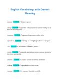 English Vocabulary&colon; with Correct &NewLine;Meaning 