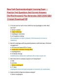 New York Gastroenterologist Licensing Exam &mdash; &NewLine;Practice Test Questions And Correct Answers &NewLine;&lpar;Verified Answers&rpar; Plus Rationales 2025&vert;2026 Q&A &NewLine;&vert; Instant Download Pdf