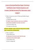 Arizona Municipal Backflow Repair Technician &NewLine;Certification Exam Practice Questions and &NewLine;Answers &lbrack;Verified Answers&rsqb; Plus Rationales Latest &NewLine;2026&sol;27 