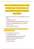 Arizona Municipal Blight Enforcement Officer &NewLine;Certification Exam Practice Questions and &NewLine;Answers &lbrack;Verified Answers&rsqb; Plus Rationales &NewLine;Latest 2026&sol;27