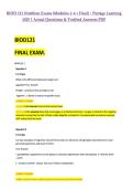 BIOD 121 Nutrition Exams &lpar;Modules 1&ndash;6 &plus; Final&rpar; &vert; Portage Learning 2026 &vert; Actual Questions & Verified Answers PDF&NewLine;