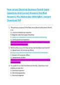 New Jersey Electrical Business Permit Exam &NewLine;&NewLine;Questions And Correct Answers &lpar;Verified &NewLine;Answers&rpar; Plus Rationales 2026 Q&A &vert; Instant &NewLine;Download Pdf
