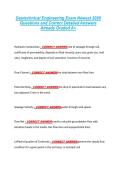 Geotechnical Engineering Exam Newest 2026 &NewLine;Questions and Correct Detailed Answers &NewLine;Already Graded A&plus; 