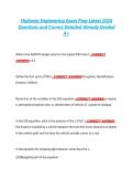 Highway Engineering Exam Prep Latest 2026 &NewLine;Questions and Correct Detailed Already Graded &NewLine;A&plus;