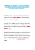 Safety Trained Supervisor Construction Exam &NewLine;Newest 2026 Questions and Correct Detailed &NewLine;Answers Already Graded A&plus; 