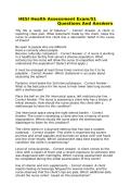 HESI Health Assessment Exam Practice Questions Study Guide for Review Prep