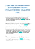 ATI RN Grief and Loss Assessment &NewLine;QUESTIONS WITH CORRECT &NewLine;DETAILED ANSWERS &vert;&vert; GUARANTEED &NewLine;PASS 