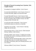 Principles of Financial Accounting Exam 3 Questions  With Complete Solutions