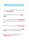 Carpentry Exam Newest 2026 Questions and &NewLine;Correct Detailed Answers Already Graded A&plus; 