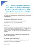 RVTI Level 1 Certification Exam Actual Exam 2026&sol;2027 &ndash; Complete Exam-Style Questions with Detailed Rationales &vert; 100&percnt; Verified &vert; Pass Guaranteed &ndash; A&plus; Graded&NewLine;&NewLine;