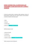 NUR361 NURSING SKILLS CARDIOVASCULAR ASSESSMENT EXAM QUESTIONS WITH CORRECT ANSWERS