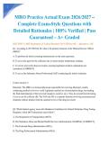 MRO Practice Actual Exam 2026&sol;2027 &ndash; Complete Exam-Style Questions with Detailed Rationales &vert; 100&percnt; Verified &vert; Pass Guaranteed &ndash; A&plus; Graded&NewLine;&NewLine;