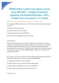 IPMBA Police Cyclist Course Quizzes Actual Exam 2026&sol;2027 &ndash; Complete Exam-Style Questions with Detailed Rationales &vert; 100&percnt; Verified &vert; Pass Guaranteed &ndash; A&plus; Graded&NewLine;&NewLine;