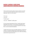 NUR361 CARDIAC CARE EXAM QUESTIONS WITH VERIFIED ANSWERS