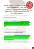 Cardiac Surgery CSC&comma; AACN CSC- Therapeutic &NewLine;Interventions Version 2 Final Exam &NewLine;Preparation Newest With Complete 300 &NewLine;Questions And Correct Detailed Answers&vert; &NewLine;Brand New Version&excl; 