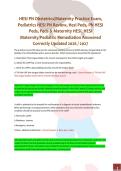 HESI PN Obstetrics&sol;Maternity Practice Exam&comma; &NewLine;Pediatrics HESI PN Review&comma; Hesi Peds&comma; PN HESI &NewLine;Peds&comma; Peds & Maternity HESI&comma; HESI &NewLine;Maternity&sol;Pediatric Remediation Answered &NewLine;Correctly Updated 2026 &sol; 2027