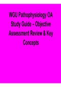 WGU Pathophysiology OA Study Guide Objective Assessment Review and Key Concepts 2026 Update