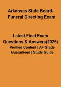 Arkansas State Board Funeral Directing Exam PDF &vert; Study Guide & Practice Questions for Licensing Exam