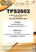 TPS2602 Assignment 50 PORTFOLIO &lpar;COMPLETE ANSWERS&rpar; 2026 - DUE September 2026