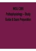 WGU C805 Pathophysiology Study Guide and Exam Preparation 2026 Update