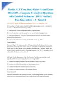 Florida ALF Core Study Guide Actual Exam 2026&sol;2027 &ndash; Complete Exam-Style Questions with Detailed Rationales &vert; 100&percnt; Verified &vert; Pass Guaranteed &ndash; A&plus; Graded&NewLine;&NewLine;