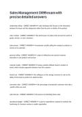 Sales Management D099 exam with precise detailed answer&NewLine;
