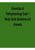 Essentials of Pathophysiology Exam 1 Study Guide Questions and Answers 2026 Update