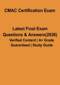 CMAC Certification Exam 2026 PDF &vert; Study Guide & Practice Questions for Certified Medical Assistant
