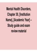 Mental Health Disorders Chapter 30 Institution Name Academic Year Study Guide and Exam Review 2026 Update