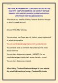 DMI SOCIAL MEDIA MARKETING EXAM LATEST 2026-2027 ACTUAL &NewLine;EXAM WITH COMPLETE QUESTIONS AND CORRECT DETAILED &NewLine;ANSWERS &lpar;100&percnt; VERIFIED ANSWERS&rpar; &vert;ALREADY GRADED A&plus;&vert; &NewLine;&vert;&vert;PROFESSOR VERIFIED&vert;&vert; &vert;&vert;BRANDNEW&excl;&excl;&excl;&vert;&vert; 