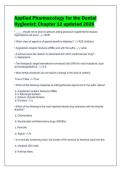 Applied Pharmacology for the Dental&NewLine;Hygienist&colon; Chapter 12 updated 2026