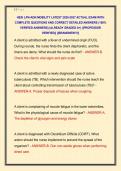 HESI LPN-ADN MOBILITY LATEST 2026-2027 ACTUAL EXAM WITH &NewLine;COMPLETE QUESTIONS AND CORRECT DETAILED ANSWERS &lpar;100&percnt; &NewLine;VERIFIED ANSWERS&rpar; &vert;ALREADY GRADED A&plus;&vert; &vert;&vert;PROFESSOR &NewLine;VERIFIED&vert;&vert; &vert;&vert;BRANDNEW&excl;&excl;&excl;&vert;&vert; 