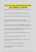 PSW 1217 Exam UPDATED QUESTIONS &NewLine;AND CORRECT ANSWERS