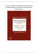Test bank for Student Solutions Manual for Cost Accounting&colon; A Managerial Emphasis&comma; 13th Edition with test questions and answers graded A&plus;