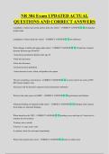 NR 304 Exam UPDATED ACTUAL &NewLine;QUESTIONS AND CORRECT ANSWERS