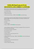NURS 498 Final Exam ACTUAL &NewLine;QUESTIONS AND CORRECT ANSWERS