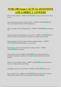NURS 498 Exam 2 ACTUAL QUESTIONS &NewLine;AND CORRECT ANSWERS