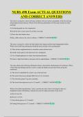 NURS 498 Exam ACTUAL QUESTIONS &NewLine;AND CORRECT ANSWERS