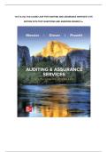 Test bank for Loose-leaf for Auditing and Assurance Services 12th Edition with test questions and answers graded A&plus;